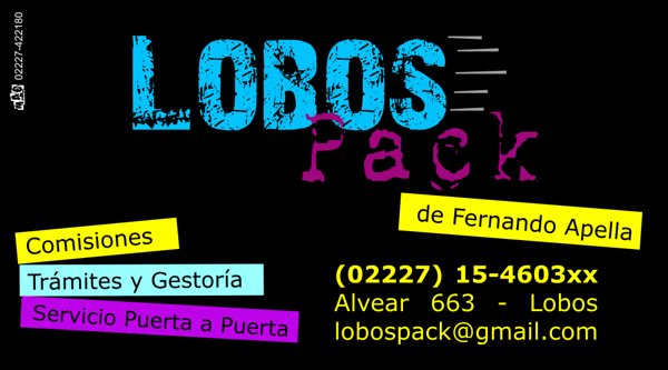 Tarjeta Personal “Lobos Pack”