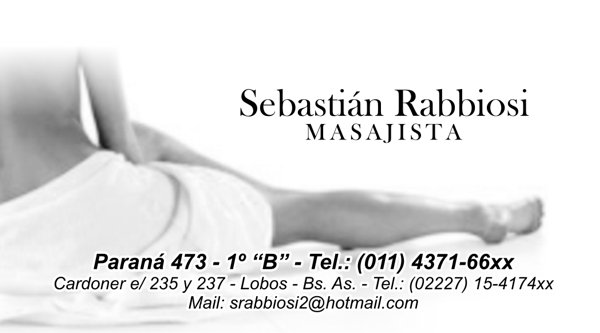 Tarjeta Personal “Sebastián Rabbiosi”